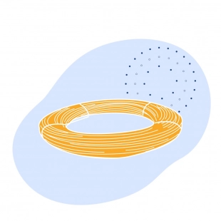 Канат грузовой 9.6 мм 6х19 (11+6+6/6)+1 ЛК-Р ГОСТ 2688-80