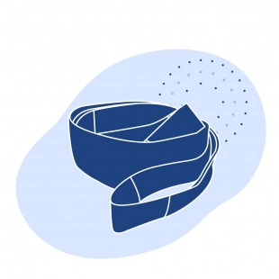 Строп двухпетлевой текстильный коричневый 6 т 8 м